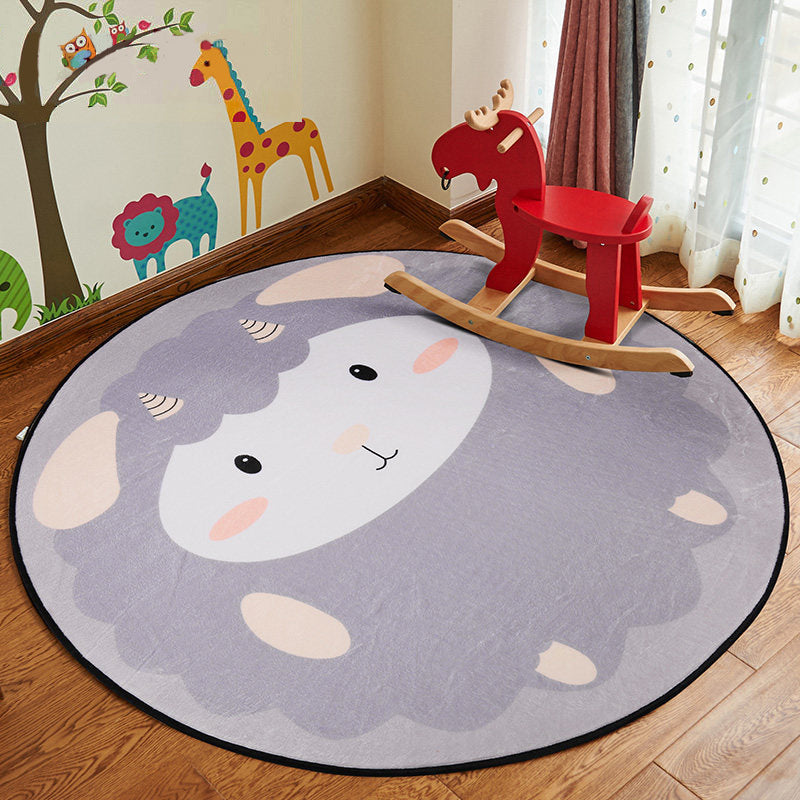 Rynx | Stylish Cartoon Rug Multicolor Fairy Tale World Rug Non-Slip Backing Machine Washable Stain Resistant Rug for Kindergarten