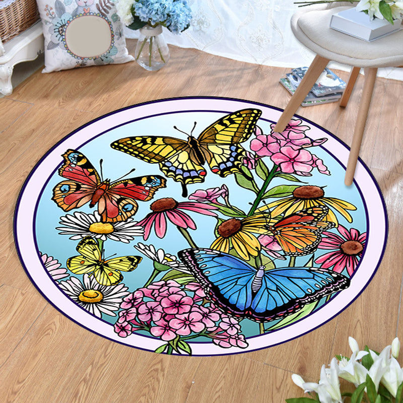 Rynx | Aesthetics Animal Pattern Carpet Multifunctional Colorful Cartoon Carpet Polyester Machine Washable Non-Slip Back Pet-Friendly Carpet for Children's Room