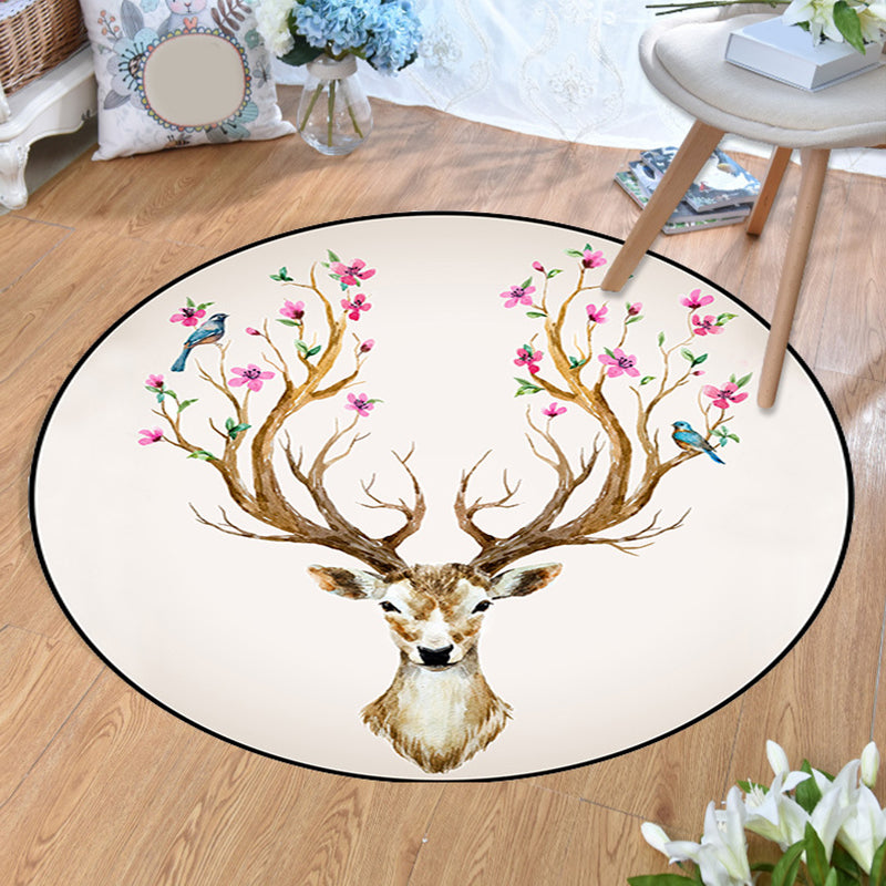 Rynx | Aesthetics Animal Pattern Carpet Multifunctional Colorful Cartoon Carpet Polyester Machine Washable Non-Slip Back Pet-Friendly Carpet for Children's Room