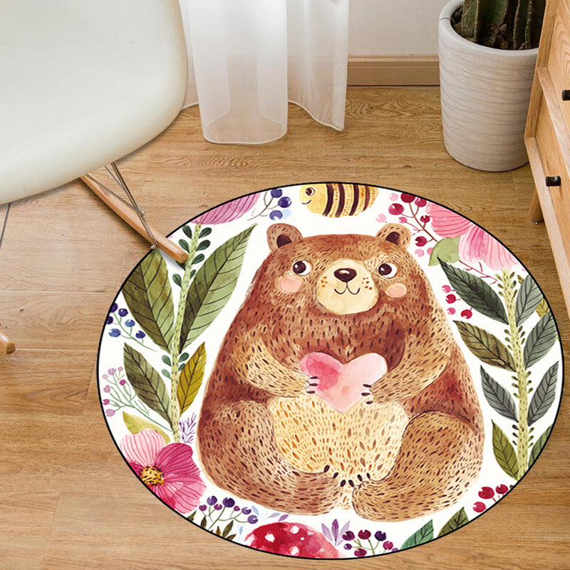 Rynx | Aesthetics Animal Pattern Carpet Multifunctional Colorful Cartoon Carpet Polyester Machine Washable Non-Slip Back Pet-Friendly Carpet for Children's Room
