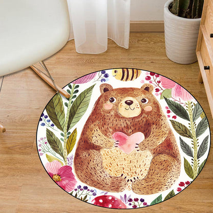 Rynx | Aesthetics Animal Pattern Carpet Multifunctional Colorful Cartoon Carpet Polyester Machine Washable Non-Slip Back Pet-Friendly Carpet for Children's Room