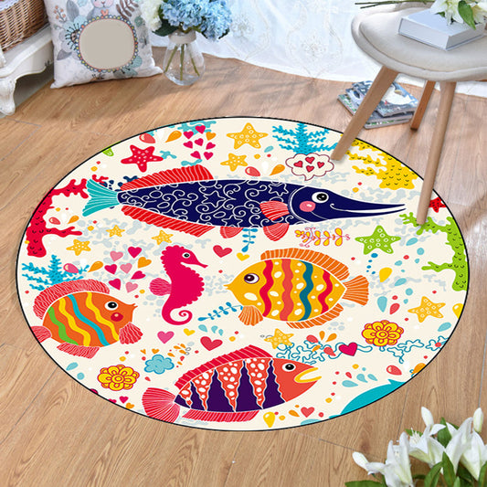 Rynx | Aesthetics Animal Pattern Carpet Multifunctional Colorful Cartoon Carpet Polyester Machine Washable Non-Slip Back Pet-Friendly Carpet for Children's Room