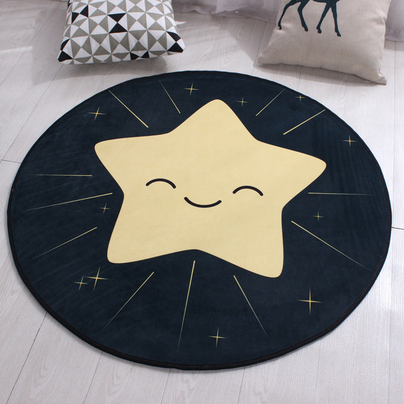 Rynx | Children's furniture Animal rug Multicolored polypropylene fabric Washable pet-friendly non-slip rug for children's room