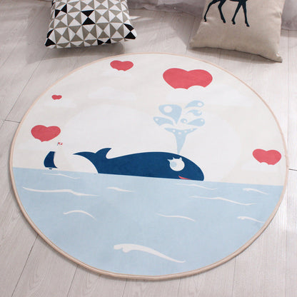 Rynx | Children's furniture Animal rug Multicolored polypropylene fabric Washable pet-friendly non-slip rug for children's room