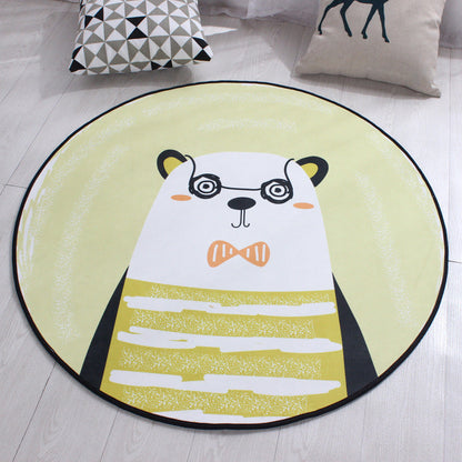 Rynx | Children's furniture Animal rug Multicolored polypropylene fabric Washable pet-friendly non-slip rug for children's room