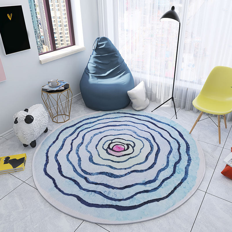 Rynx | Multicolored Bedroom Rug Children Flower Rug Cotton Machine Wash Animal Friendly Area Rug