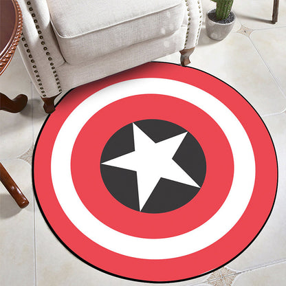 Rynx | Educational Cartoon Rug Multi Colored Pattern Carpet Machine Washable Pet Friendly Non-Slip Back Rug for Kids Room