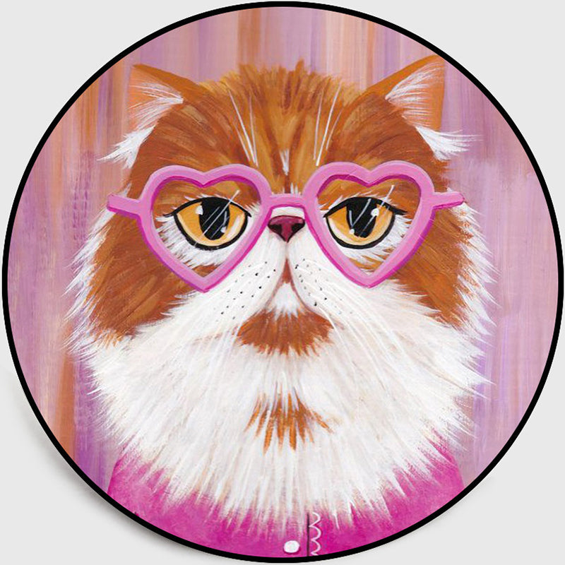 Rynx | Cool Multicolored Men's Cat Rug Polyester Cartoon Rug Pet-Friendly Non-Slip Washable Rug for the Bedroom