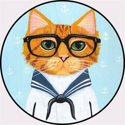 Rynx | Cool Multicolored Men's Cat Rug Polyester Cartoon Rug Pet-Friendly Non-Slip Washable Rug for the Bedroom