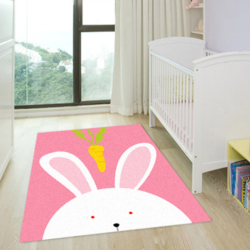 Rynx | Cartoon Kindergarten Area Rug Multi Colored Animal Pattern Rug Polypropylene Non-Slip Backing Pet-Friendly Washable Rug