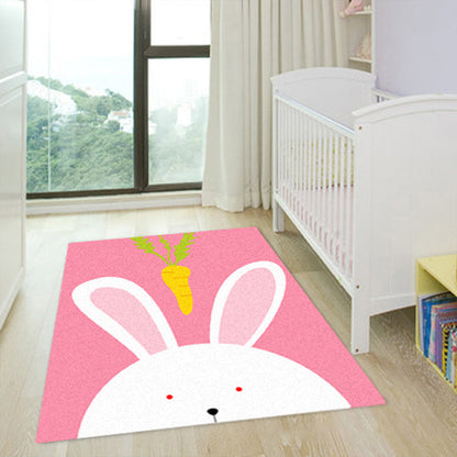 Rynx | Cartoon Kindergarten Area Rug Multi Colored Animal Pattern Rug Polypropylene Non-Slip Backing Pet-Friendly Washable Rug
