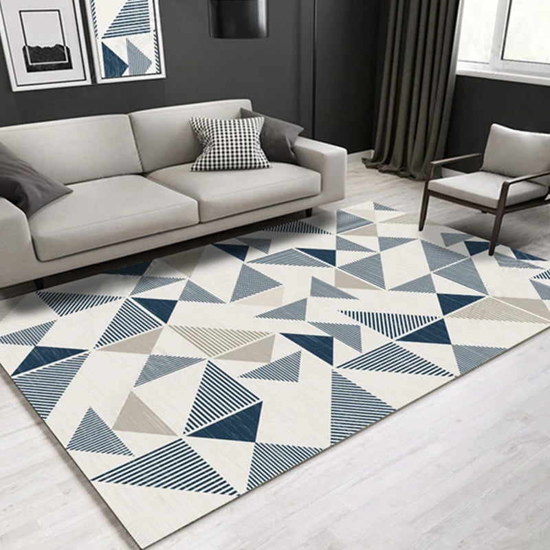 Rynx | Multi Color Modern Area Rug Synthetic Geometric Color Block Rug Machine Washable Stain Resistant Non-Slip Backing Carpet for Room