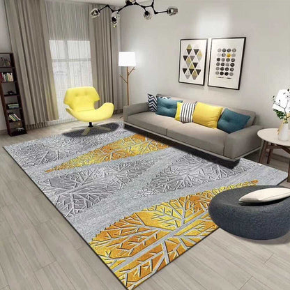 Rynx | Multi Color Modern Area Rug Synthetic Geometric Color Block Rug Machine Washable Stain Resistant Non-Slip Backing Carpet for Room