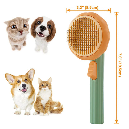 Rynx | Self-cleaning pet brush for cats and dogs - Removes loose undercoat and tangles