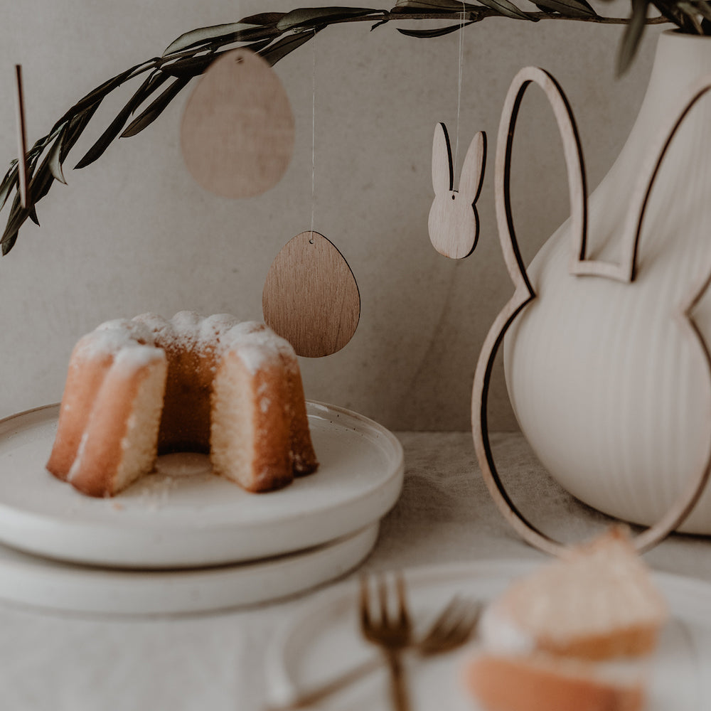 Rynx | Wooden Hangers Eggs 8-Piece Set Natural Color