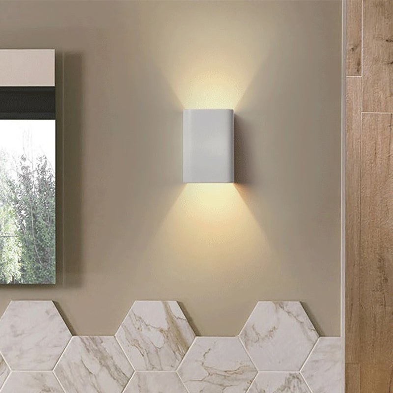 Rynx | Cubist Metal Up and Down Wall Lamp Contemporary Bronze/Gold/White LED Wall Light for Living Room