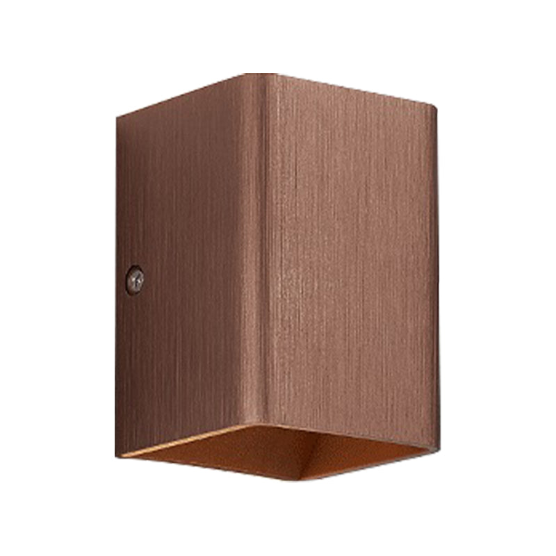 Rynx | Cubist Metal Up and Down Wall Lamp Contemporary Bronze/Gold/White LED Wall Light for Living Room