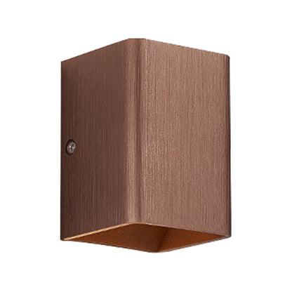 Rynx | Cubist Metal Up and Down Wall Lamp Contemporary Bronze/Gold/White LED Wall Light for Living Room