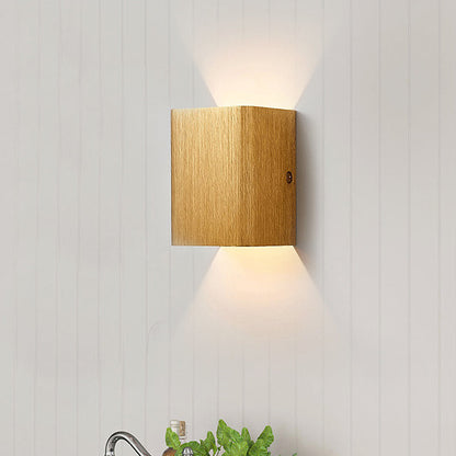 Rynx | Cubist Metal Up and Down Wall Lamp Contemporary Bronze/Gold/White LED Wall Light for Living Room