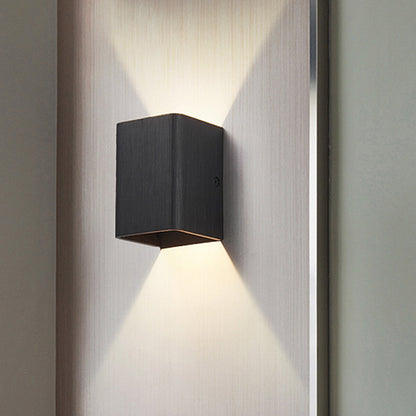 Rynx | Cubist Metal Up and Down Wall Lamp Contemporary Bronze/Gold/White LED Wall Light for Living Room