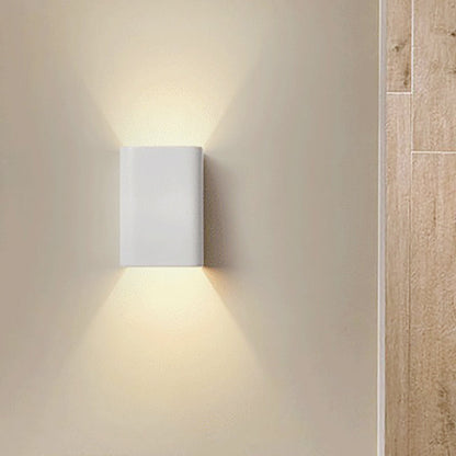 Rynx | Cubist Metal Up and Down Wall Lamp Contemporary Bronze/Gold/White LED Wall Light for Living Room