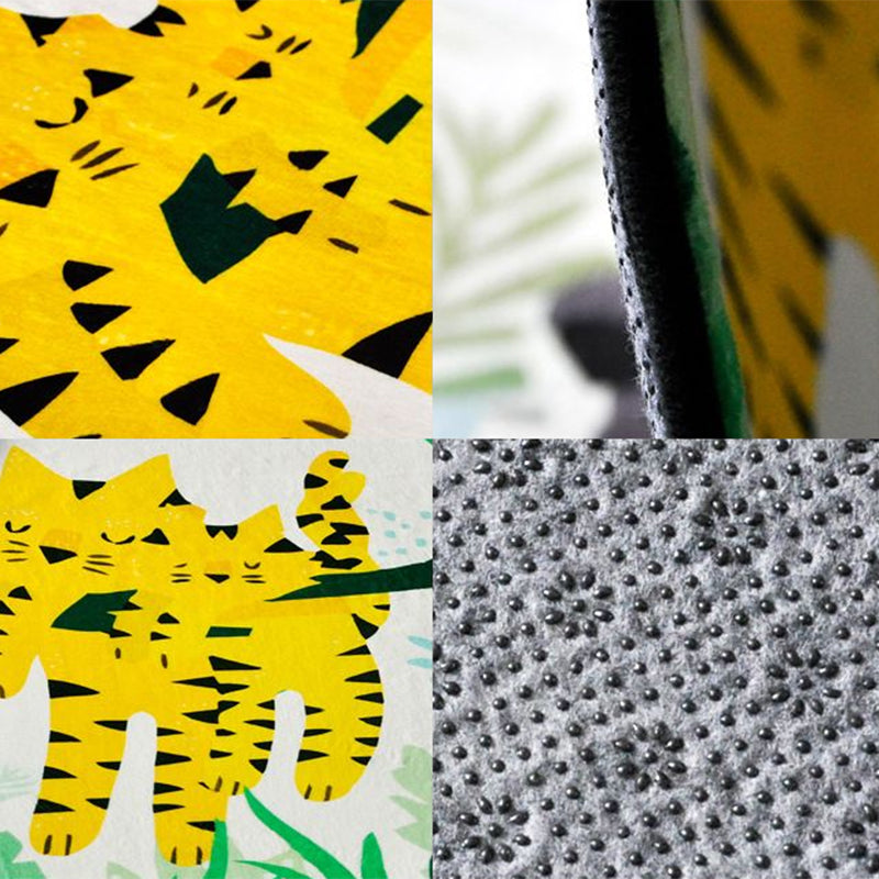 Rynx | Beautiful Kids Rug Multi Color Animal and Botanical Pattern Rug Pet Friendly Washable Non-Slip Rug for Playroom