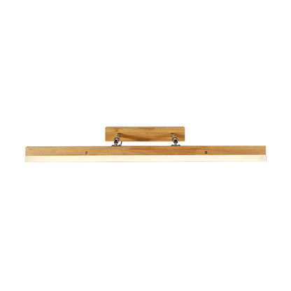Rynx | Linear Vanity Light Contemporary Wood Led Beige Wall Mounted Vanity Lamp in White/Warm Light, 16"/23.5"/31.5" Wide