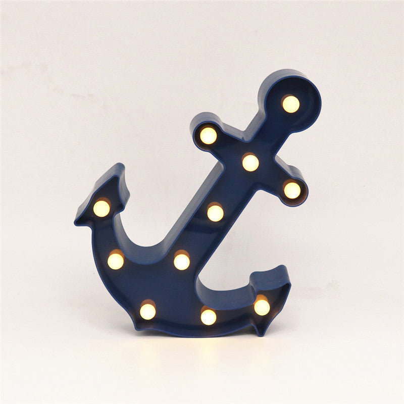 Rynx | Plastic anchor-shaped battery wall lamp decorative LED night light ideas for the children's room