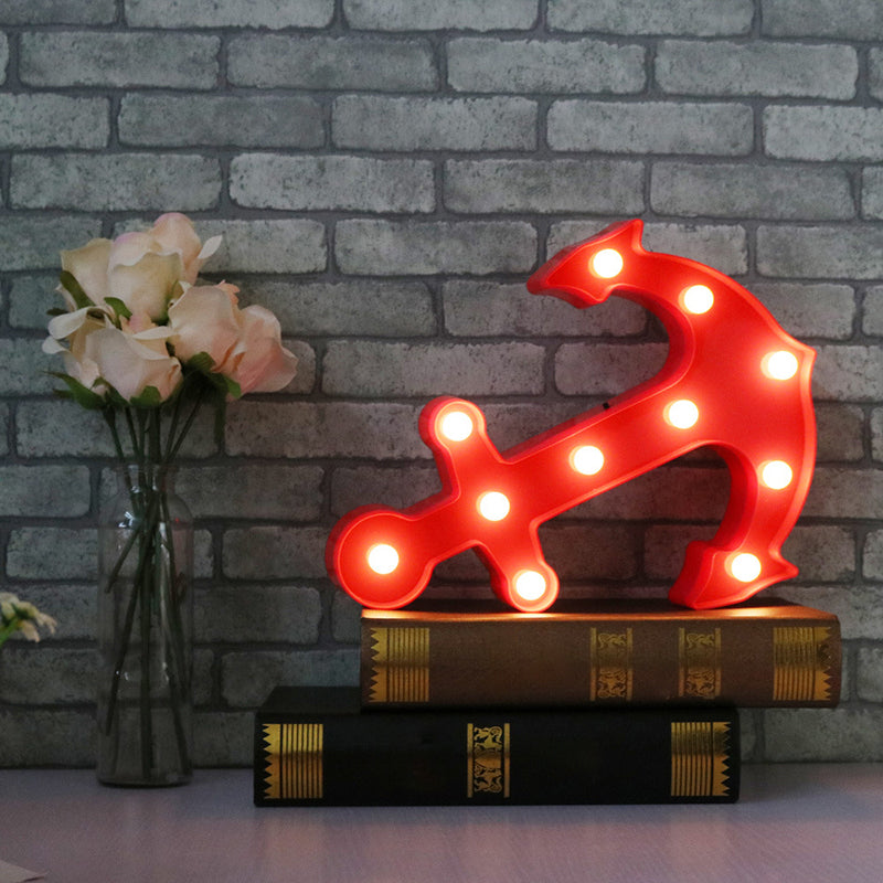 Rynx | Plastic anchor-shaped battery wall lamp decorative LED night light ideas for the children's room