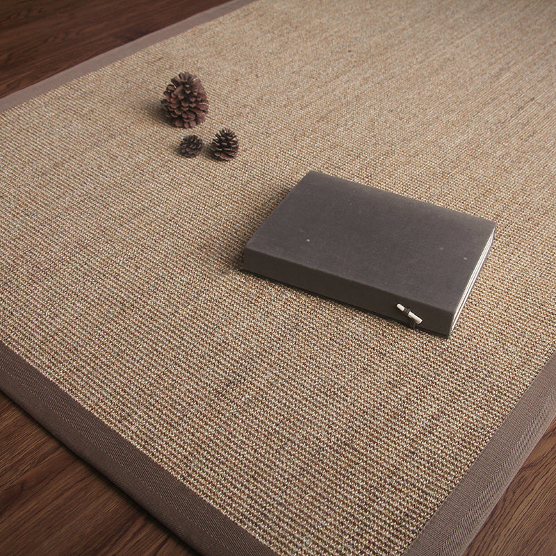 Rynx | Brown Living Room Carpet Country Landscape Simple Carpet Sisal Non-slip Pet Friendly Washable Area Rug
