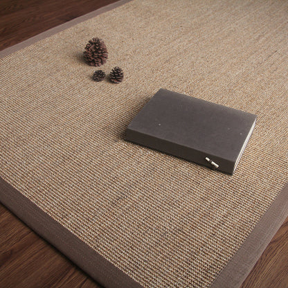 Rynx | Brown Living Room Carpet Country Landscape Simple Carpet Sisal Non-slip Pet Friendly Washable Area Rug