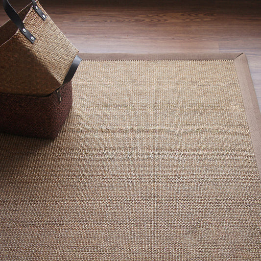 Rynx | Brown Living Room Carpet Country Landscape Simple Carpet Sisal Non-slip Pet Friendly Washable Area Rug