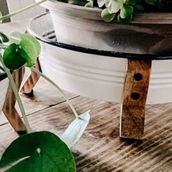 Rynx | Enamel Basins Plant Pots, Set of 2