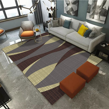 Rynx | Retro Multicolor Abstract Carpet Polypropylene Industrial Area Carpet Stain Resistant Non-Slip Pet Friendly Carpet for Guest Room