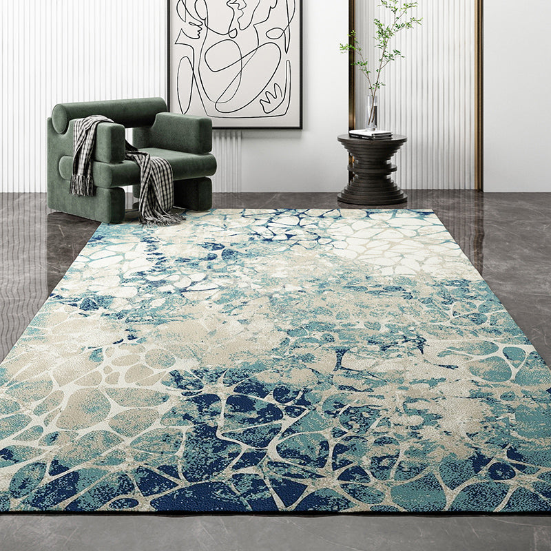 Rynx | Cyberpunk Home Rug Multicolor Distressed Look Rug Polypropylene Non-Slip Stain Resistant Washable Area Rug