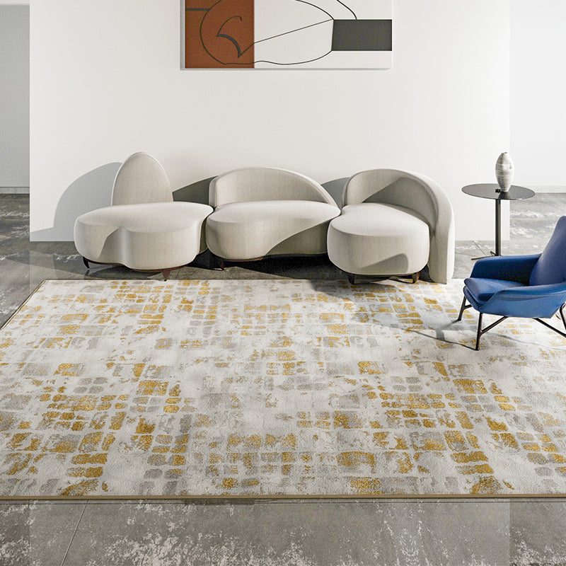 Rynx | Cyberpunk Home Rug Multicolor Distressed Look Rug Polypropylene Non-Slip Stain Resistant Washable Area Rug