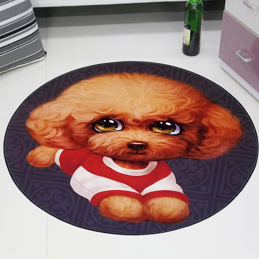 Rynx | Cute Pet Patterned Rug Multi Colored Cartoon Carpet Cotton Stain Resistant Non-Slip Backing Pet Friendly Rug for Bedroom