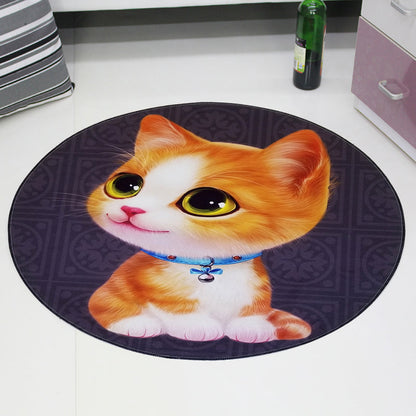 Rynx | Cute Pet Patterned Rug Multi Colored Cartoon Carpet Cotton Stain Resistant Non-Slip Backing Pet Friendly Rug for Bedroom