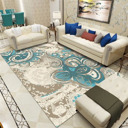 Rynx | Modern Botanical Rug Multi-Color Polypropylene Area Carpet Stain Resistant Anti-Slip Pet Friendly Rug for Room
