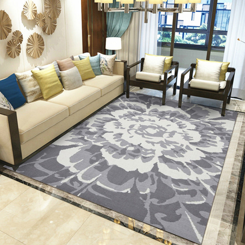 Rynx | Gorgeous Multi Colored Modern Rug Polyester Flower Blossom Rug Pet Friendly Anti-Slip Stain Resistant Carpet for Home