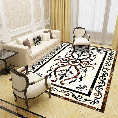 Rynx | Gorgeous Multi Colored Modern Rug Polyester Flower Blossom Rug Pet Friendly Anti-Slip Stain Resistant Carpet for Home
