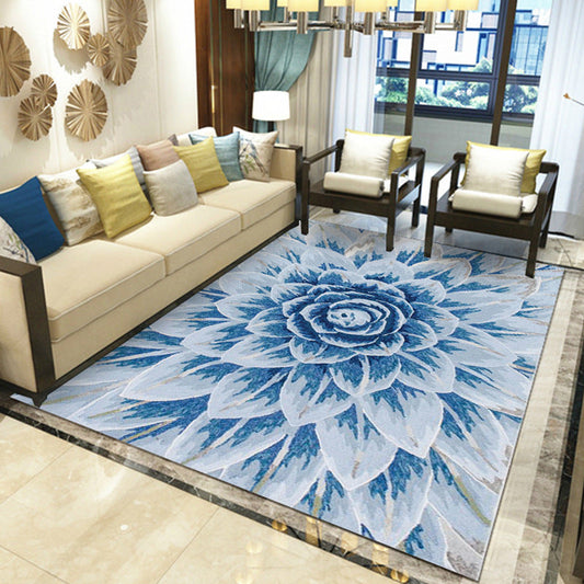 Rynx | Gorgeous Multi Colored Modern Rug Polyester Flower Blossom Rug Pet Friendly Anti-Slip Stain Resistant Carpet for Home