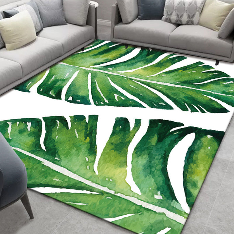Rynx | Glam Nordic Area Rug Multi-Colored Plant Carpet Stain Resistant Washable Anti-Slip Backing Rug for Sitting Room