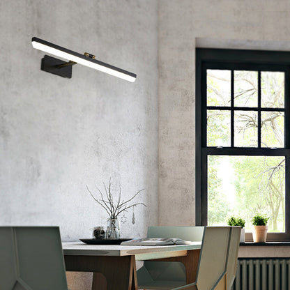 Rynx | Metal Black Wall Lamp Extended LED Traditional Wall Mounted Vanity Light, 17"/38"/22.5" Wide