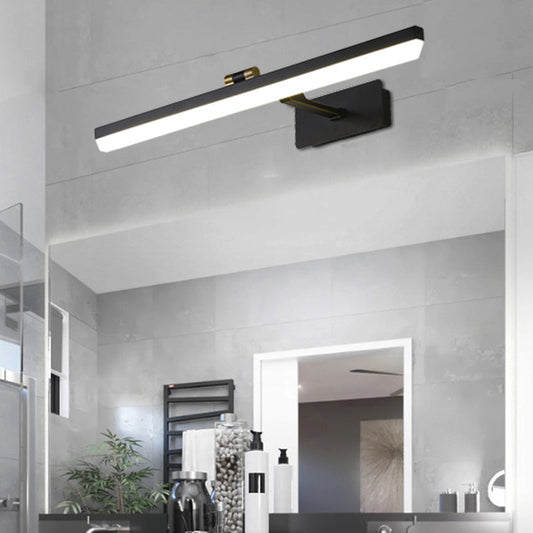 Rynx | Metal Black Wall Lamp Extended LED Traditional Wall Mounted Vanity Light, 17"/38"/22.5" Wide
