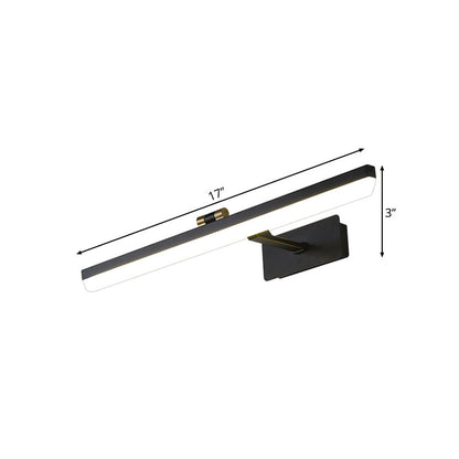 Rynx | Metal Black Wall Lamp Extended LED Traditional Wall Mounted Vanity Light, 17"/38"/22.5" Wide