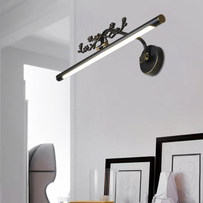 Rynx | Extended Vanity Lighting Traditional 14"/18"/23" W LED Metal Wall Lamp for Bathroom in Black/Antique Brass