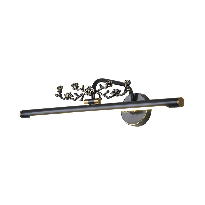 Rynx | Extended Vanity Lighting Traditional 14"/18"/23" W LED Metal Wall Lamp for Bathroom in Black/Antique Brass