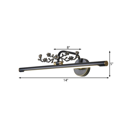 Rynx | Extended Vanity Lighting Traditional 14"/18"/23" W LED Metal Wall Lamp for Bathroom in Black/Antique Brass