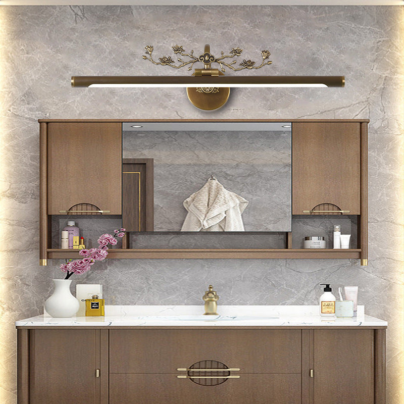 Rynx | Extended Vanity Lighting Traditional 14"/18"/23" W LED Metal Wall Lamp for Bathroom in Black/Antique Brass